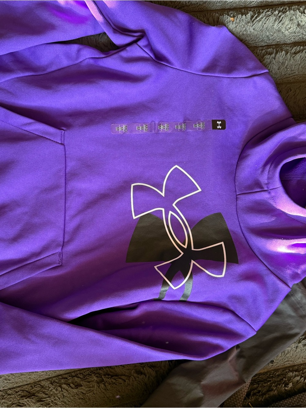 Under Armour Purple Kids' Pullover Hoodie with Logo